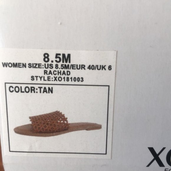 XOXO Womens Rachad Flat Sandals Size 8.5 New in Box Tan - Picture 11 of 11